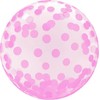 GoDan Crystal balionas su spausdinimo rožinė connetti - 45 cm - 1 pc. universalus