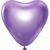 GoDan B&C Balloons Platinum Violetinė Hearts 30,5cm 6vnt