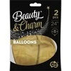 GoDan Beauty&amp;Charm Balloons platininis auksas 61cm 2 vnt
