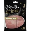 GoDan „Beauty&amp;Charm“ balionai platininės rožinės spalvos PLN 61 cm 2 vnt.