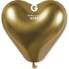 GoDan Balloons chromuotos širdys aukso 25vnt.