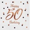 GoDan Serwetki B&C Happy 50 Birthday balta 33x33 20szt