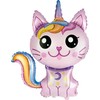 GoDan Foil balionas 24" FX - Magic cat (rožinė), supakuotas