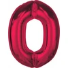 GoDan Foil balionas numeris 0 raudonas Smart 92cm