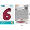 GoDan Foil balionas numeris 6 raudonas Smart 92cm