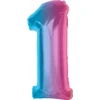 GoDan folijos balionas numeris 1 Rainbow Smart 92cm