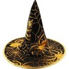 GoDan Kapelusz czarownicy ze złotą pajęczyną na Halloween - S - 1 vnt. universalus