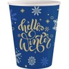 GoDan Hello Winter Mėlyna Popieriniai puodeliai 250ml 6vnt