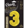 GoDan Smart Foil balionas Number 3 Auksinis 92cm