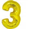 GoDan Smart Foil balionas Number 3 Auksinis 92cm