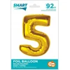 GoDan Smart Foil balionas numeris 5 Auksinis 92cm