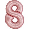 GoDan Smart folijos balionas, numeris 8, matinė rožinė, 76 cm GoDan