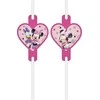 Globos Europe Bv GoDan Popieriniai šiaudeliai su medalionu Minnie Mouse 4 vnt.