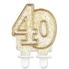 Gimtadienio žvakė numeris 40 blizgantis GODAN