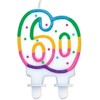 GoDan skaičių žvakė „60“ su taškeliais (8 cm)