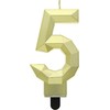 GoDan žvakė Number 5 - deimantas, metalinė auksinė, 7,6 cm