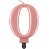 GoDan Gimtadienio žvakė "0" aukso spalvos 8cm
