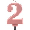 GoDan Žvakė Nr. 2, metalinė rožinė ir auksinė, 8,0 cm PF-SCRZ2