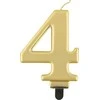 GoDan žvakė nr.4, metalinė auksinė, 8,0 cm PF-SCZ4
