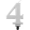 GoDan Gimtadienio žvakė "4" sidabro 8cm