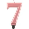GoDan gimtadienio žvakė "7" rožinio aukso 8cm