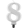 GoDan Gimtadienio žvakė "8" sidabro 8cm