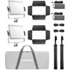 Apšvietimo Rinkinys - Godox Litemons LP400R RGB LED Šviesos Panele 2-Šviesų Rinkinys 1800K–10000K, Bluetooth, Juoda