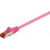 Goobay CAT 6 Kabelis łączący, S/FTP (PiMF), purpurowy - ilgis kabla 0.25 m
