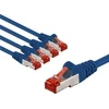 Goobay CAT 6 kabelis krosowy, S/FTP (PiMF), 3 m, mėlyna, komplektas 5 - Długość kabla 3 m