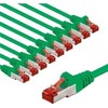 Goobay CAT 6 pataisinis kabelis, S/FTP (PiMF), 1 m, žalias, pakuotėje 10 - Kabelio ilgis 1 m