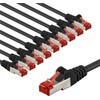 „Goobay CAT 6 Komutacinis kabelis“, S/FTP (PiMF), 5 m, juodas, 10 vienetų pakuotė – laido ilgis 5 m