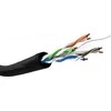 Goobay lauko tinklo kabelis | CAT 6 U/UTP | AWG 24/1 | Kabelio ilgis: 100 m | Juodas