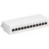 Goobay CAT 6 mini/stalinio kompiuterio pataisų skydelis, 12 prievadų – spalva balta
