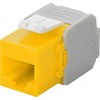 Goobay CAT 6A Keystone RJ45 lizdas, UTP, 500 MHz – geltonos spalvos versija