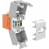 Goobay CAT 6A Keystone RJ45 lizdas, UTP, 500 MHz – oranžinės spalvos versija