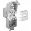 Goobay CAT 6A Keystone RJ45 lizdas, UTP, 500 MHz – šviesiai pilkos spalvos versija