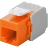 Goobay CAT 6A Keystone RJ45 lizdas, UTP, 500 MHz – oranžinės spalvos versija