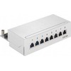 Goobay CAT 6a mini/darbalaukio pataisų skydelis, 8 prievadai – pilkos spalvos versija