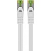 Goobay RJ45 jungiamasis laidas su CAT 8.1 S/FTP žaliu kabeliu, AWG 26, baltas, 20 m, 20 m, Cat8.1, S/FTP (S-STP), RJ-45, RJ-45
