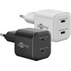 Įkroviklis Goobay Podwójna szybka kroviklis USB-C™ PD GaN Nano (35 W) balta - Wersja kolorystyczna balta