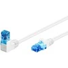 Goobay GOOBAY Patchcord U / UTP Kat. 6A Stulpai / Kampas 90 Baltas 1m