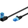 Goobay GOOBAY Patchcord U / UTP Kat. 6A paprastas / Kampas 90 juoda 0.25 m