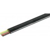 Wentronic Goobay Plokščias telefono kabelis, 4 laidininkų, 100 m ritinėlis, AWG 28, CCA (variu dengtas aliuminis) - Spalvota versija: juoda