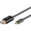 Goobay 75705, 2 m, USB C tipo, DisplayPort, kištukas, kištukas, tiesus