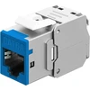 Goobay Keystone-modul RJ45 CAT 6A, STP, Slim mėlyna - Wersja kolorystyczna mėlyna