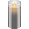 Goobay LED žvakė, pagaminta iš tikro vaško stikle, 7,5 x 15 cm
