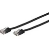 Wentronic Goobay CAT 6 U/UTP FLAT Patchcord LAN laidas, juodas, 15 m