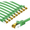 Goobay RJ45 kabelis krosowy CAT 6A S/FTP (PiMF), 500 MHz, su CAT 7 kable surowym, 3 m, žalia, komplektas 10 - Długość kabla 3 m