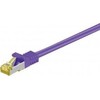 Goobay RJ45 pataisomasis kabelis, CAT 6A S/FTP (PiMF), 500 MHz su CAT 7 neapdorotais kabeliais, violetinė – laido ilgis 1,5 m