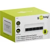 Šakotuvas Goobay 5 prievadų „Gigabit“ komutatorius, baltas 64563 (4040849645631)